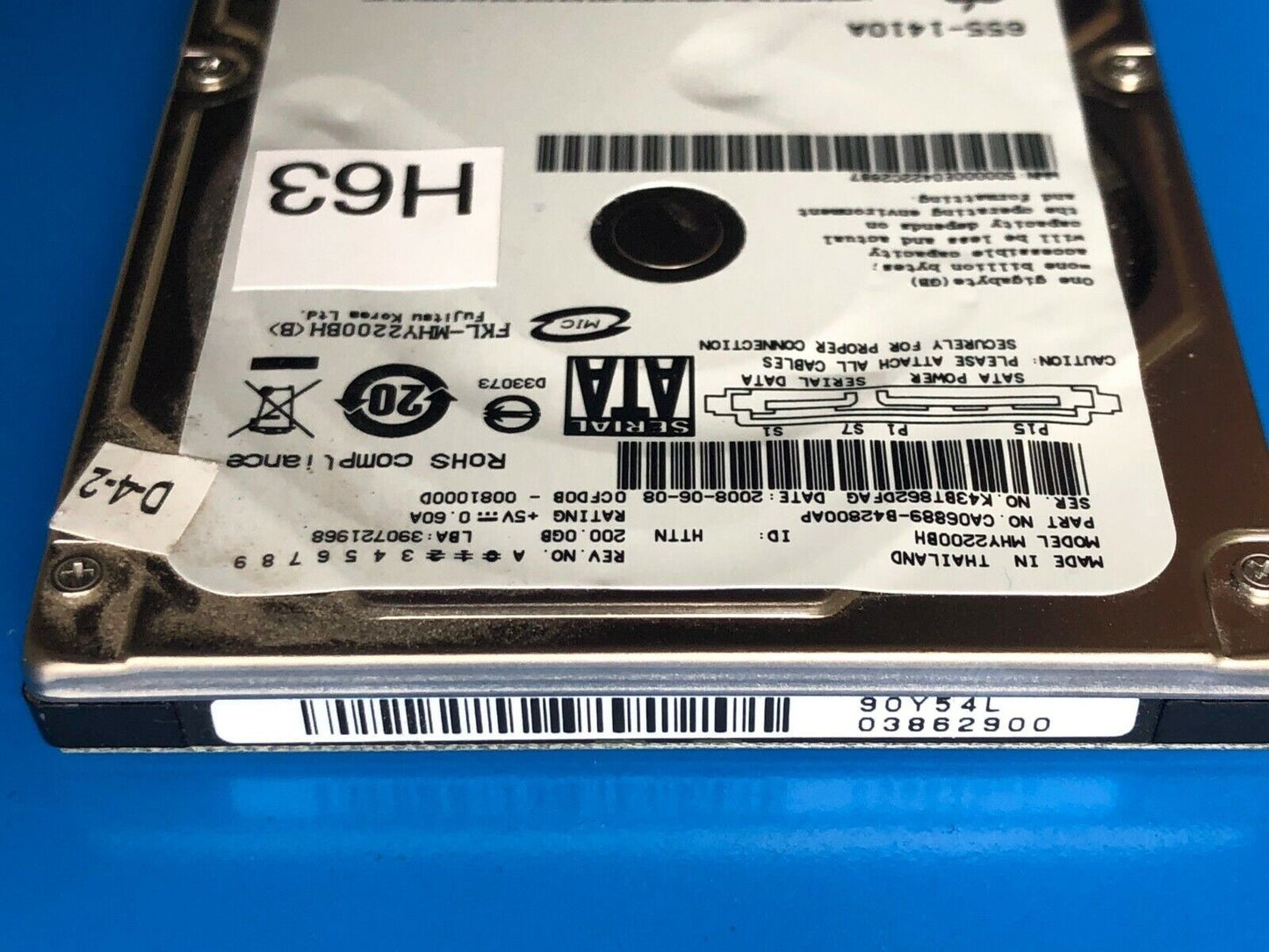 MHY2200BH – CA26344-B32104BA – CA06889-B42600AP – 200.0GB – 2.5" – SATA
