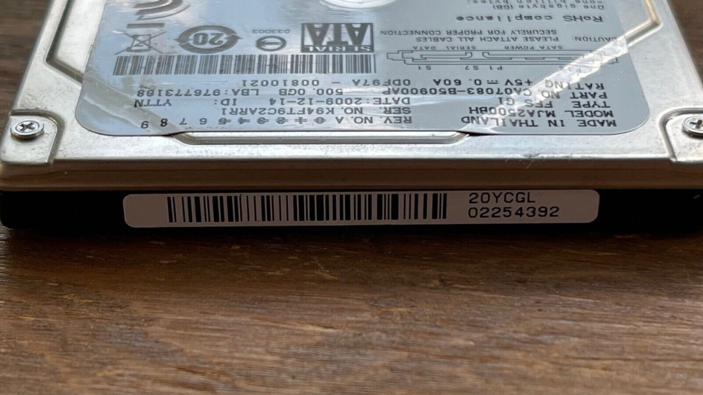 MJA2500BH – CA07083-B50900AP – 500.0GB – 2.5" – SATA