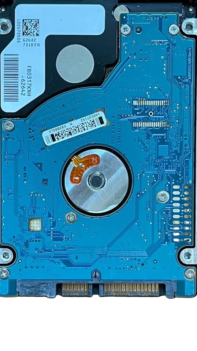 ST9250315ASG – 100537192 Rev B – S/N: 5VCDFWRD – P/N: 9KAG32-041 – Site: WU – Date: 10327 – 250GB – 2.5" – SATA