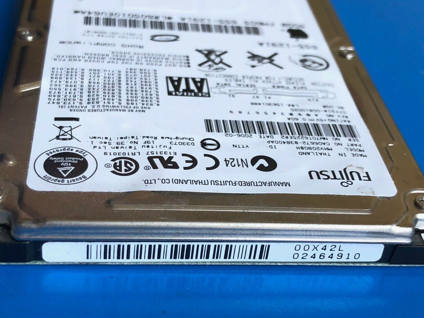MHV2080BH – CA26338-B71104BA TP1 – CA06672-B38400AP – 80 GB – 2.5" – SATA