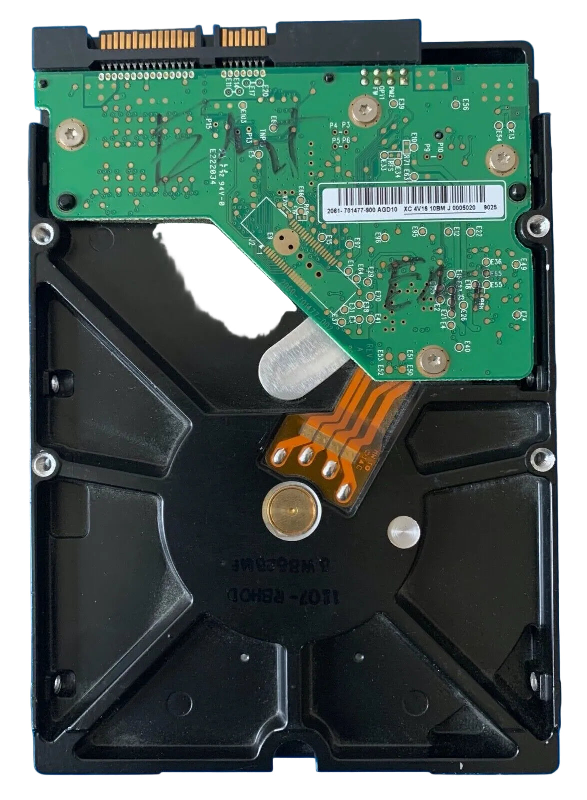 WD5000AAKS-41YGA1 – 2060-701477-900 Rev A – HANNHT2MHB – Date: 22 JUL 2008 – 500GB – 3.5" – SATA
