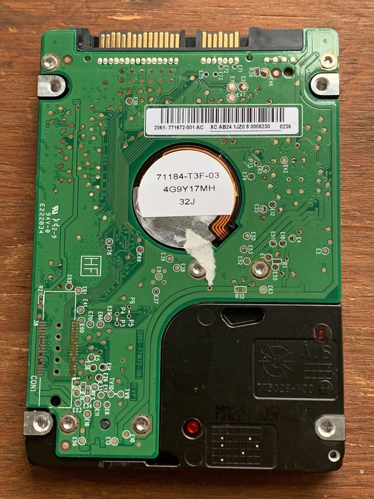 WD6400BEVT-00A0RT0, DCM: HBCVJHNB, Western Digital 640GB SATA 2.5 Hard Drive