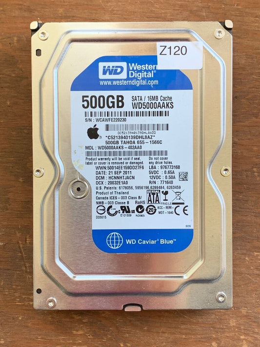 WD5000AAKS-402AA0, DCM HCNNHTJACN, Western Digital 500GB SATA 3.5 Hard Drive
