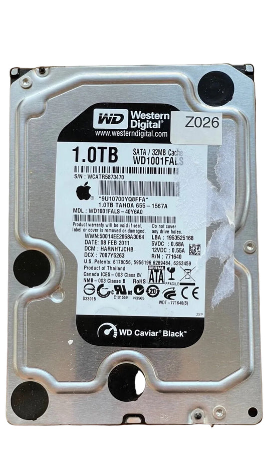 WD1001FALS-40Y6A0 – 2060-771640-002 REV A – HARNHTJCHB – 1.0TB – 3.5" – SATA