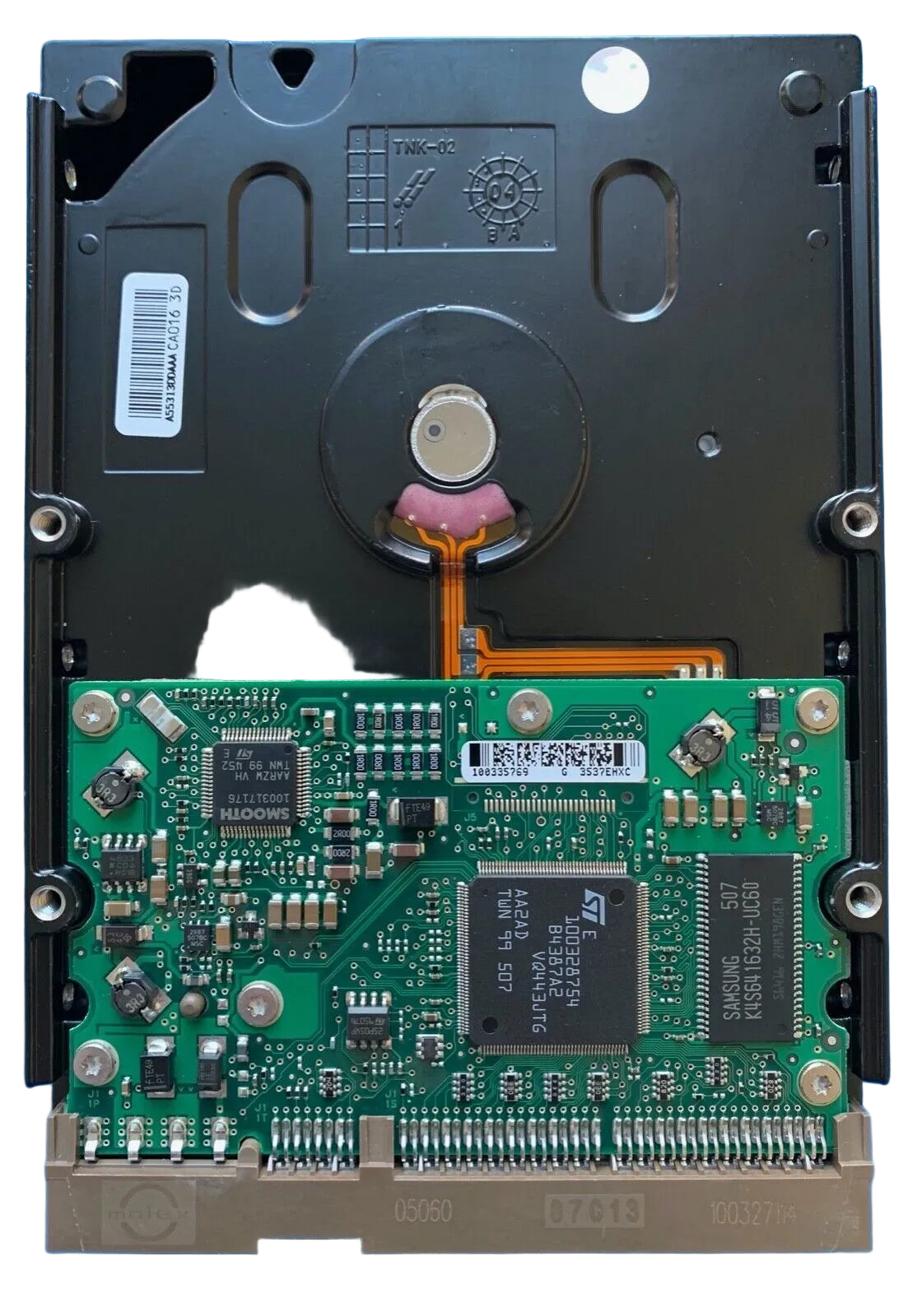 ST3250823A – 100335769 Rev D – S/N: 5ND03NL3 – P/N: 9Y7283-301 – F/W: 3.02 – Site: WU – Date: 05377 – 250GB – 3.5" – IDE/PATA