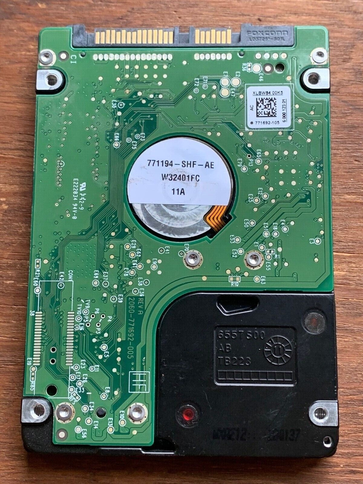 WD5000BPVT-00HXZT1 – 2060-771692-005 Rev A – SHOTJHB – 771194-SHF-AE W32401FC 11A – Date: 20 JUN 2012 – 500GB – 2.5" – SATA