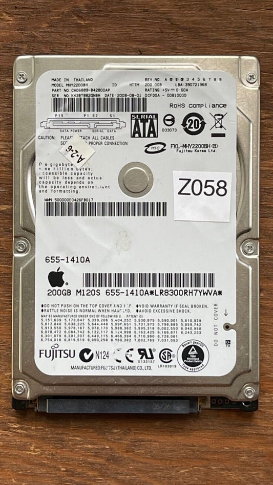 MHY2200BH – CA26344-B32104BA – CA06889-B42800AP – 200GB – 2.5" – SATA