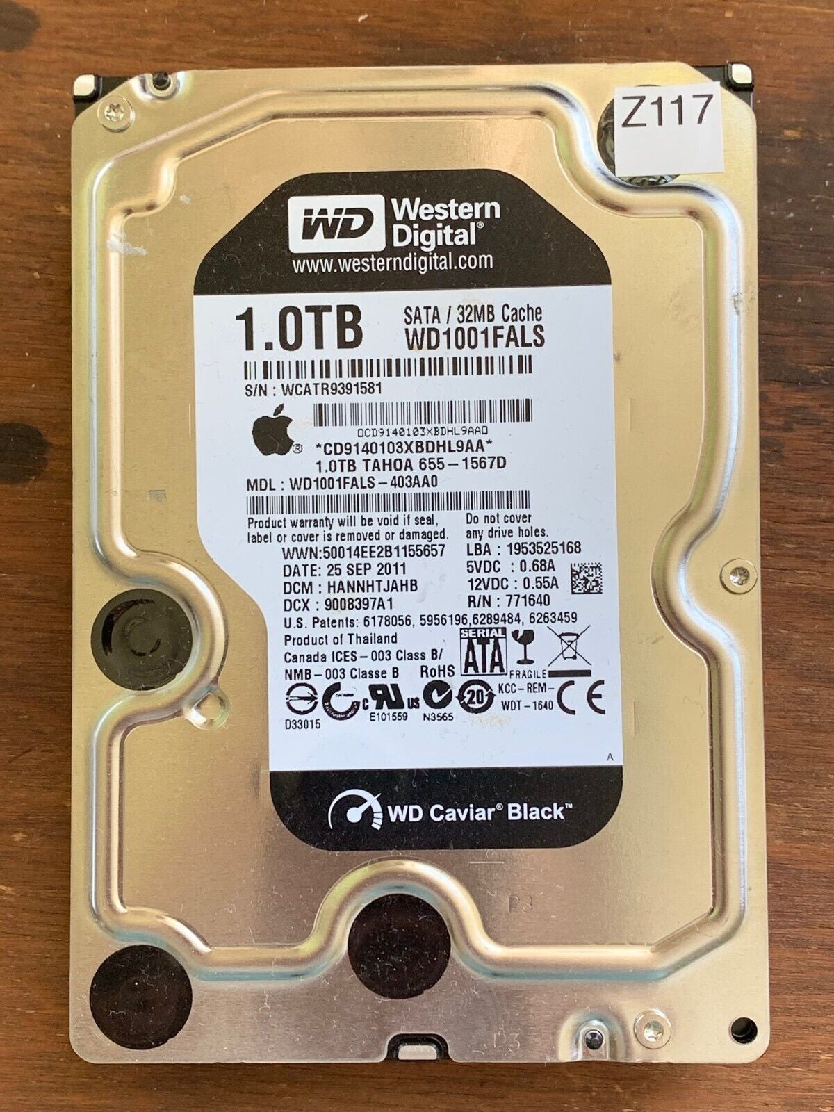 WD1001FALS-403AA0 – 2060-771640-005 REV A – HANNHTJAHB – 1TB – 3.5" – SATA