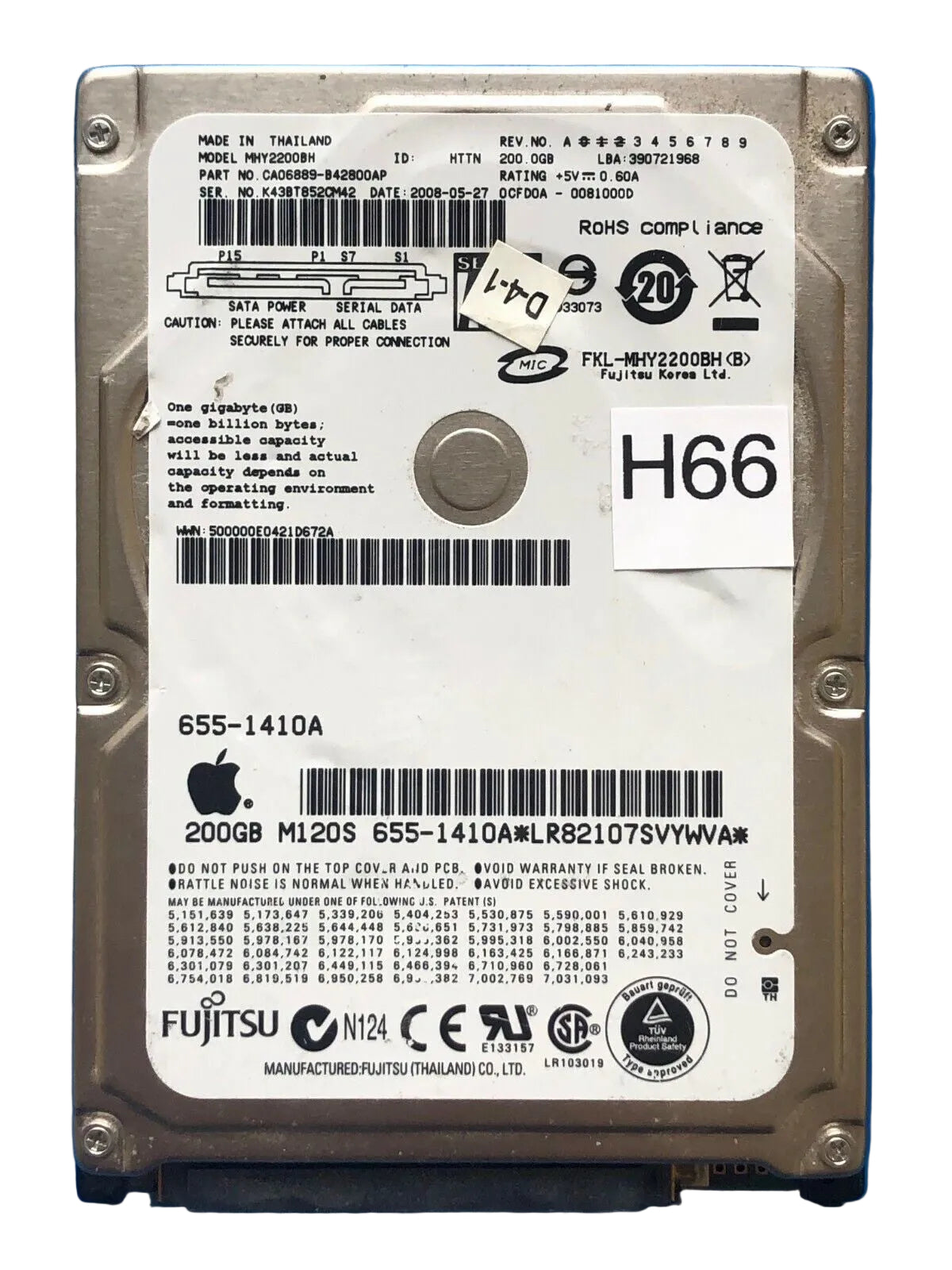 MHY2200BH – CA26344-B32104BA – CA06889-B42800AP – 200GB – 2.5" – SATA