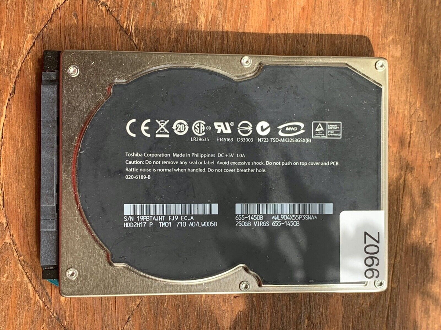 MK3253GSX – G002217 – HDD2H17 – A0/LM005B – 250GB – 2.5" – SATA