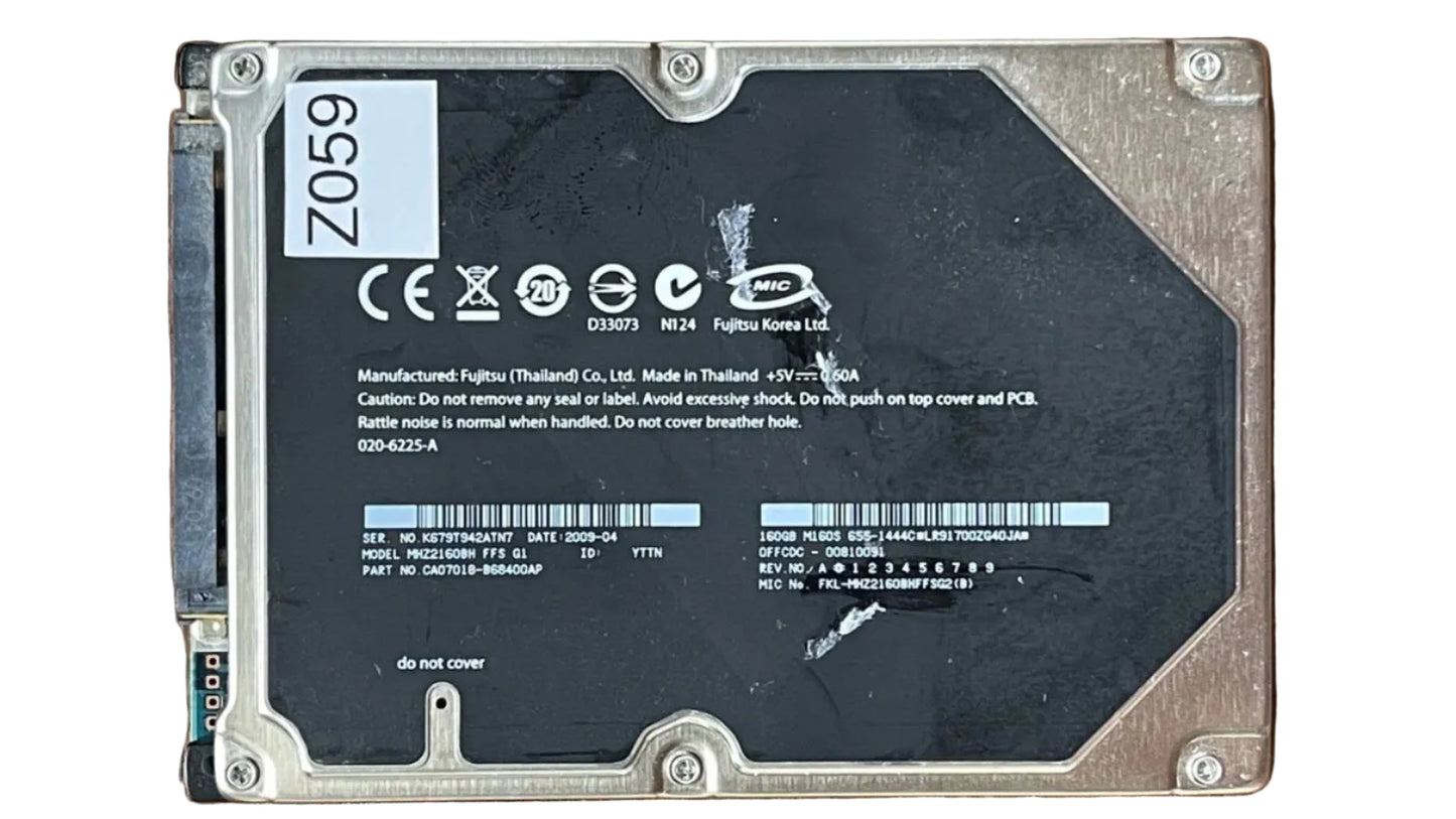 MHZ2160BH - CA21344-B84X - G002641A G5A1X – 160GB - 2.5" – SATA