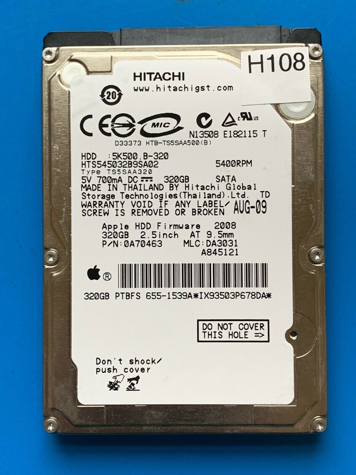 HTS545032B9SA02 – 0A58758 DA2740 – 0A70463 – DA3031 – 320GB – 2.5" – SATA