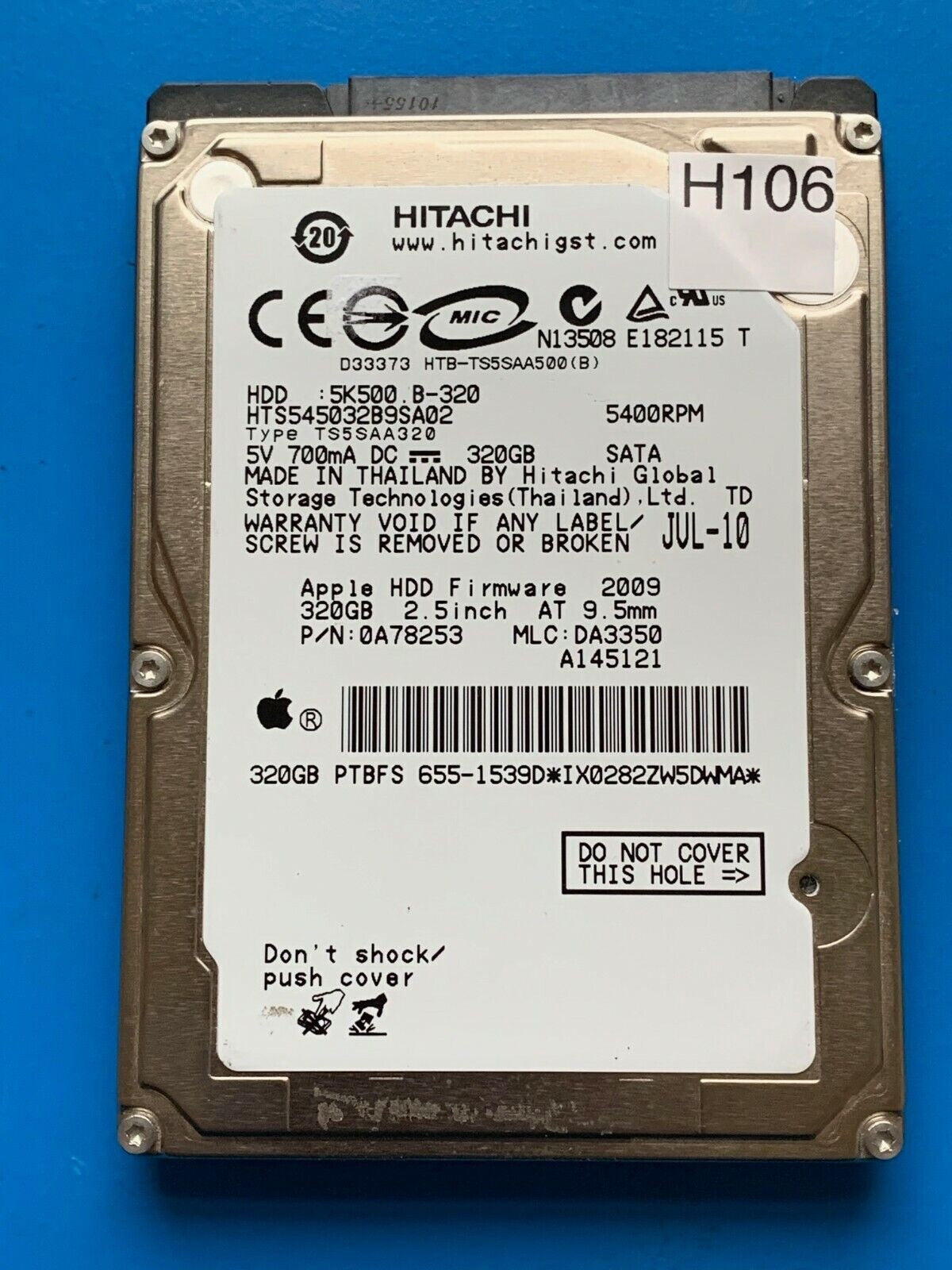 HTS545032B9SA02 – 0A58758 DA2740 - 0A78253 – DA3350 – 320GB – 2.5" – SATA