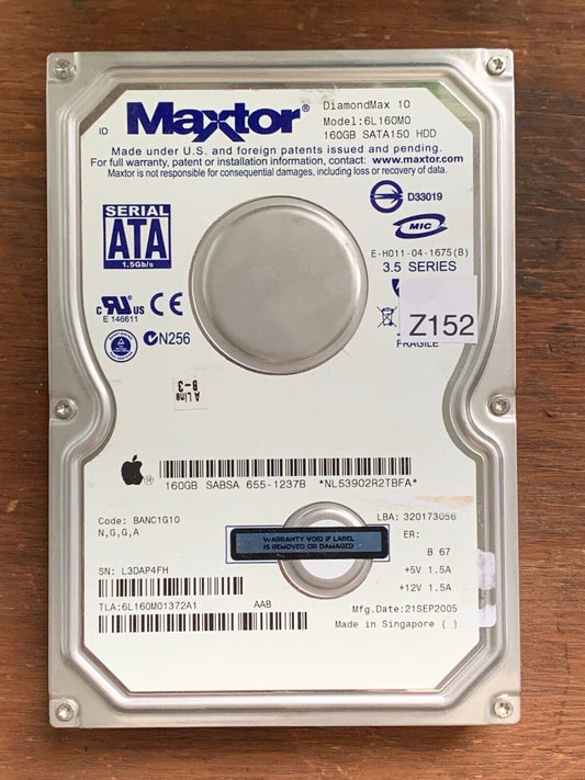 6L160M0 – 302006101 – N,G,G,A – 160GB – 3.5" – SATA