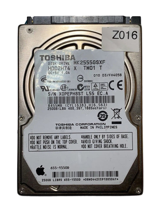 MK2555GSXF – G002439-0A – HDD2H74 – D3/FH405B – 250GB – 2.5" – SATA