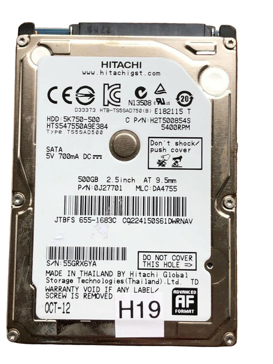 HTS547550A9E384 – 0J11459 DA4726 – 0J27701 – DA4755 – 500GB – 2.5" – SATA