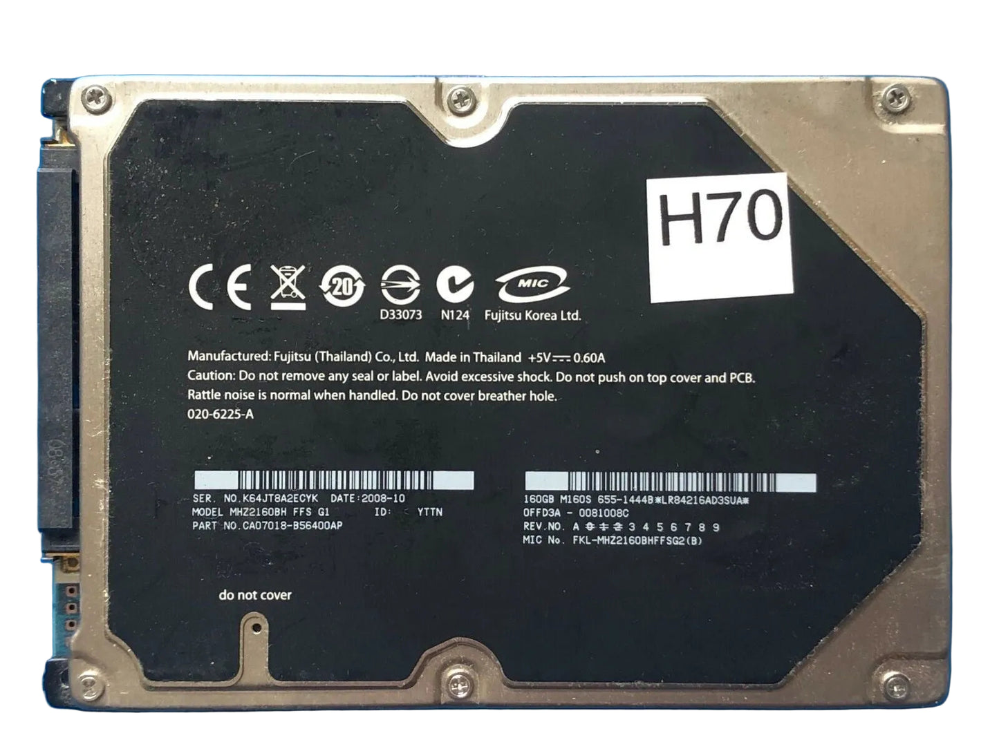 MHZ2160BH FFS G1 – CA21344-B84X – CA07018-B5640DAP – 160GB – 2.5" – SATA