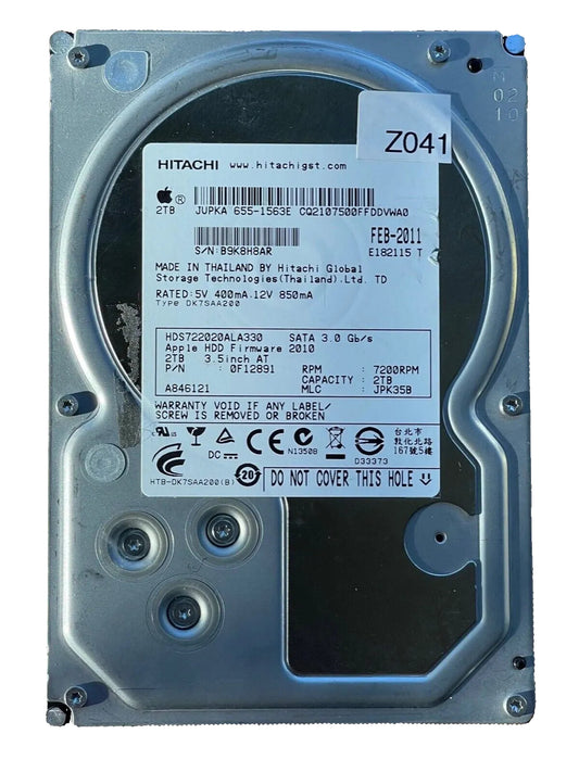 HDS722020ALA330 – DA71339 BA3293 - JPK35B – P/N: 0F12891 – 2TB – 3.5" – SATA