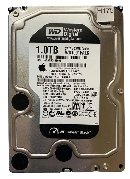 WD1001FALS-403AA0 – 2060-771640-005 Rev P1 - HHNNHTJCAB – 1TB – 3.5" – SATA