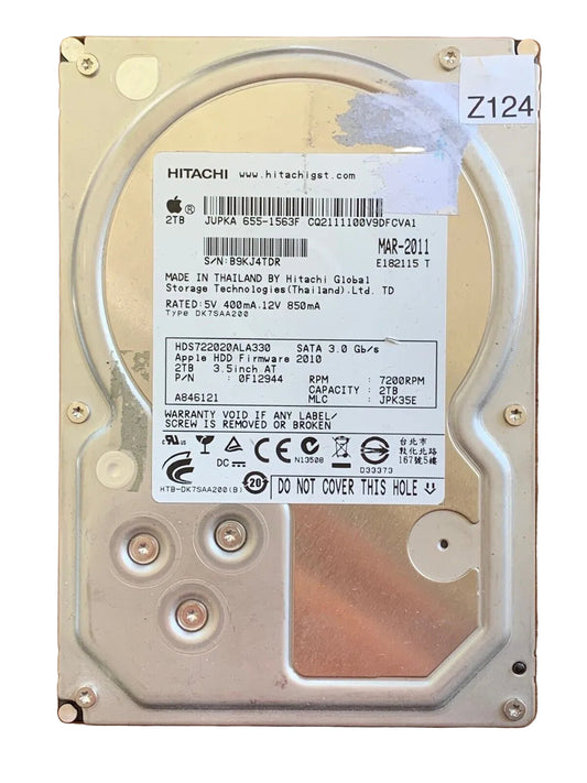 HDS722020ALA330 – DA71339 BA3293 – JPK35E – P/N: 0F12944 – 2TB – 3.5" – SATA