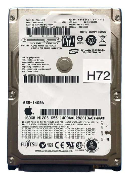MHY2160BH – CA26344-B32104BA – CA06889-B42700AP – 160.0GB – 2.5" – SATA