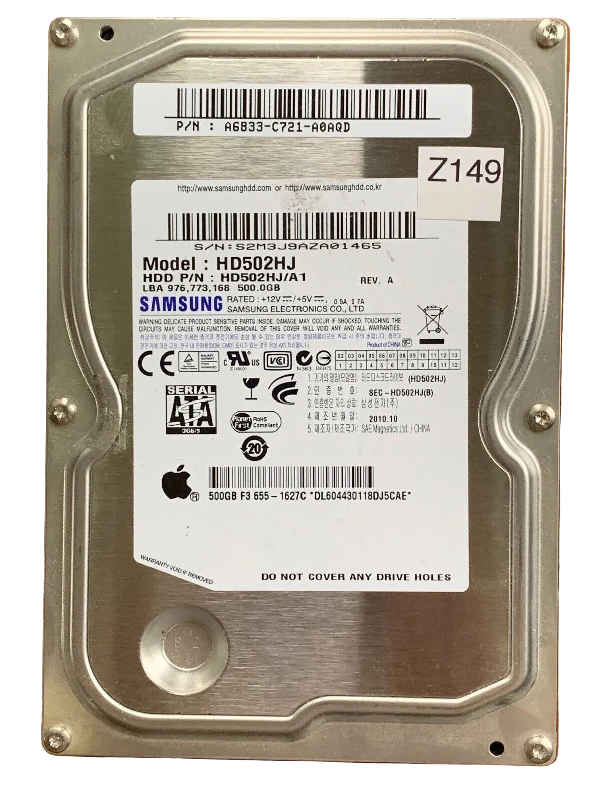 HD502HJ – 500GB – 3.5" – SATA