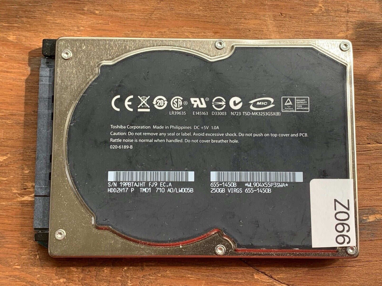 MK3253GSX – G002217 – HDD2H17 – A0/LM005B – 250GB – 2.5" – SATA