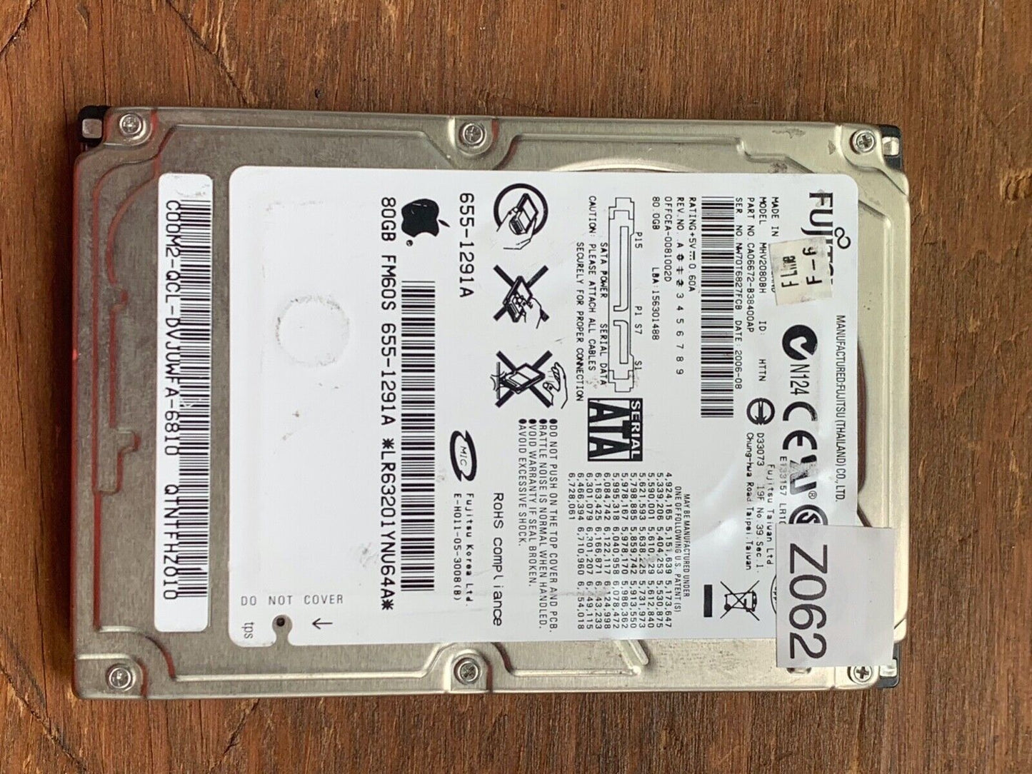MHV2080BH – CA26338-B71104BA – 80GB – 2.5" – SATA