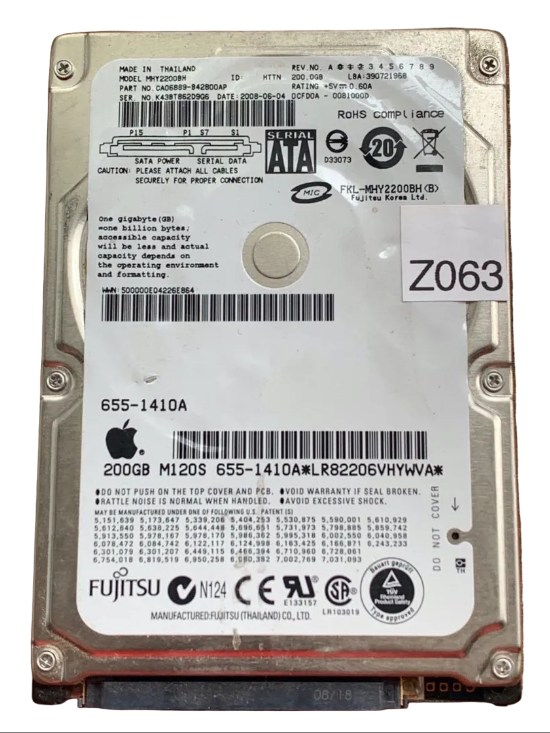 MHY2200BH - CA26344-B82104BA – 200GB – 2.5" – SATA