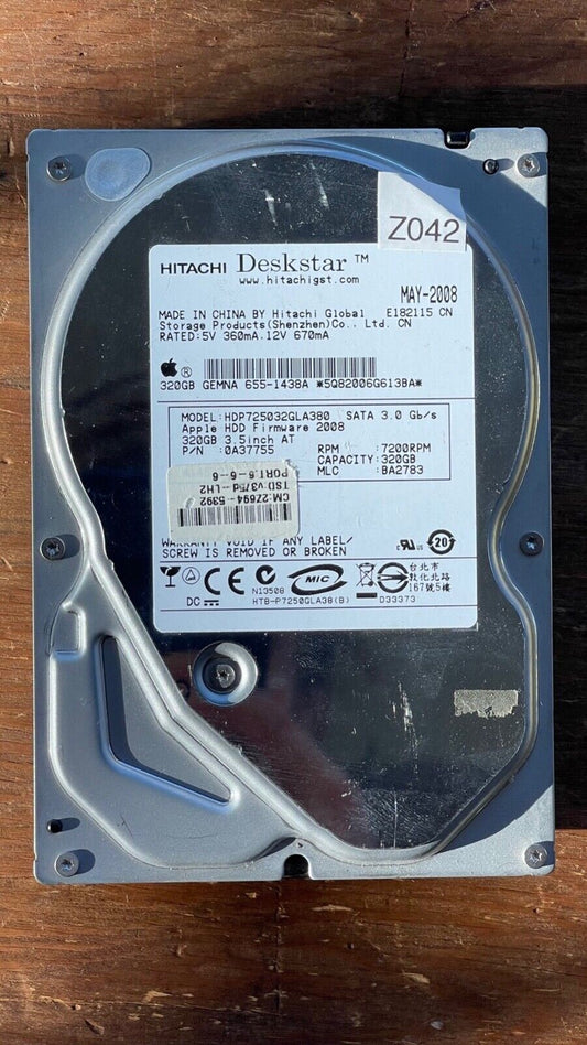 HDP725032GLA380 – 0A29738 BA2631 - 0A37726 – BA2783 – 320GB – 3.5" – SATA