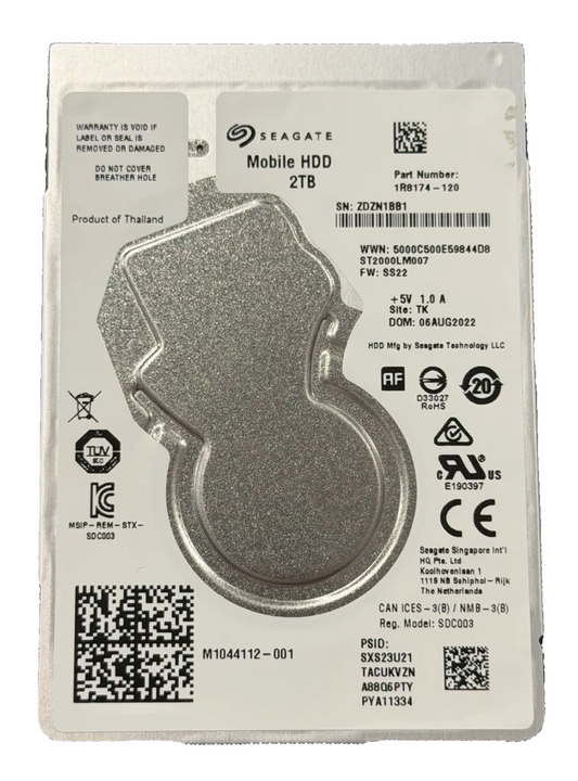 ST2000LM007 – 100815565 REV A – ZDZN1BB1 – 2TB – 2.5" – SATA