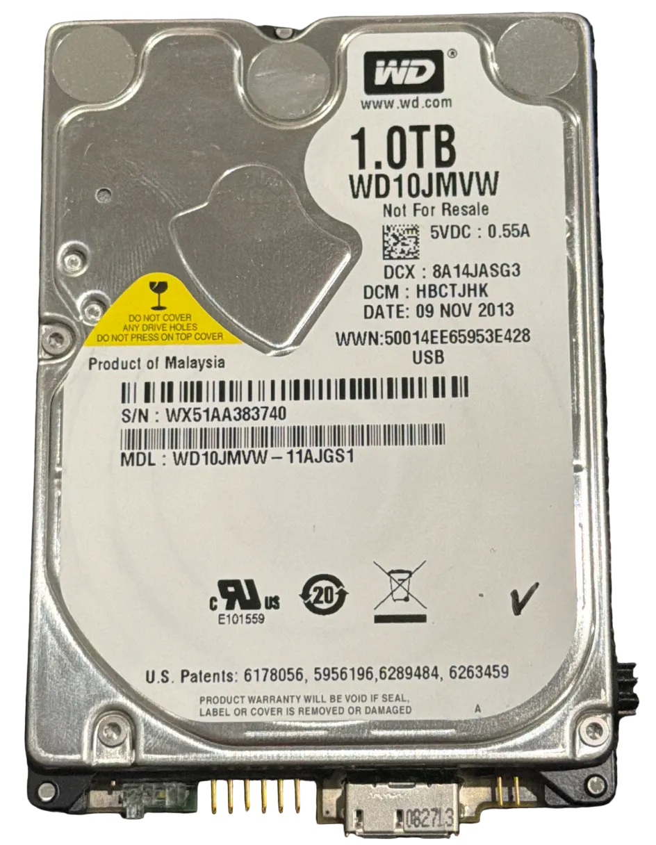 WD10JMVW-11AJGS1 – 2060-771961-001 REV A – HBCTJHK – 71227-T6M-AE E3 L3X21EJ – 1TB – 2.5" – USB