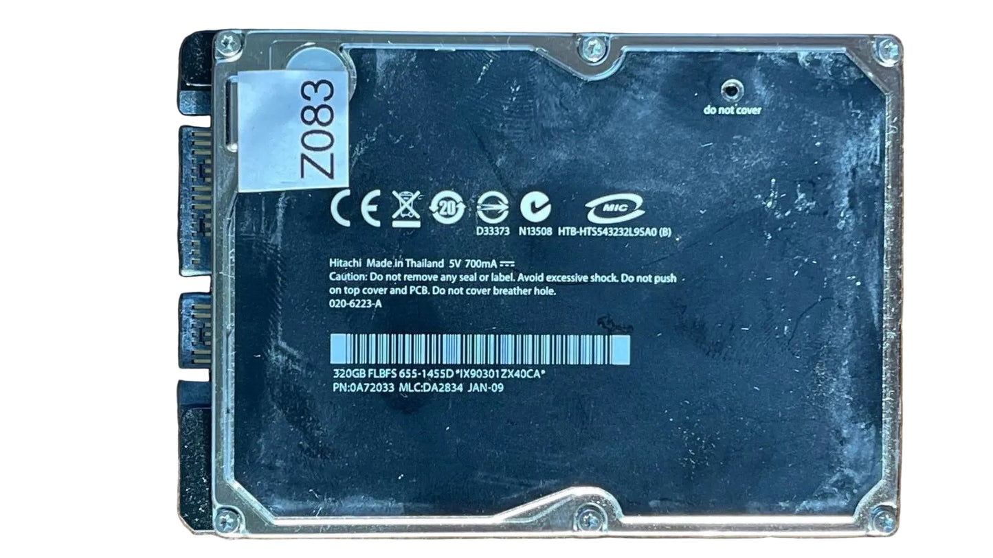 HTS543232L9SA0 – 0A57126 DA2357 – DA2834 – P/N: 0A72033 – 320GB – 2.5" – SATA