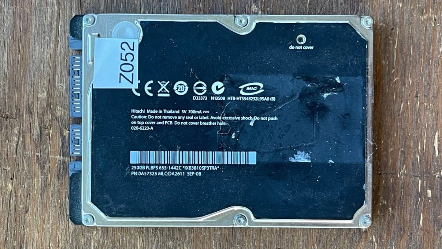 HTS543232L9SA0 - 0A57126 DA2357 – DA2611 – P/N: 0A57325 – 250GB – 2.5" – SATA